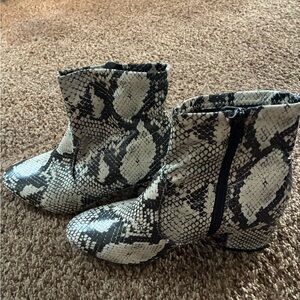 Snakeskin Ankle Boots